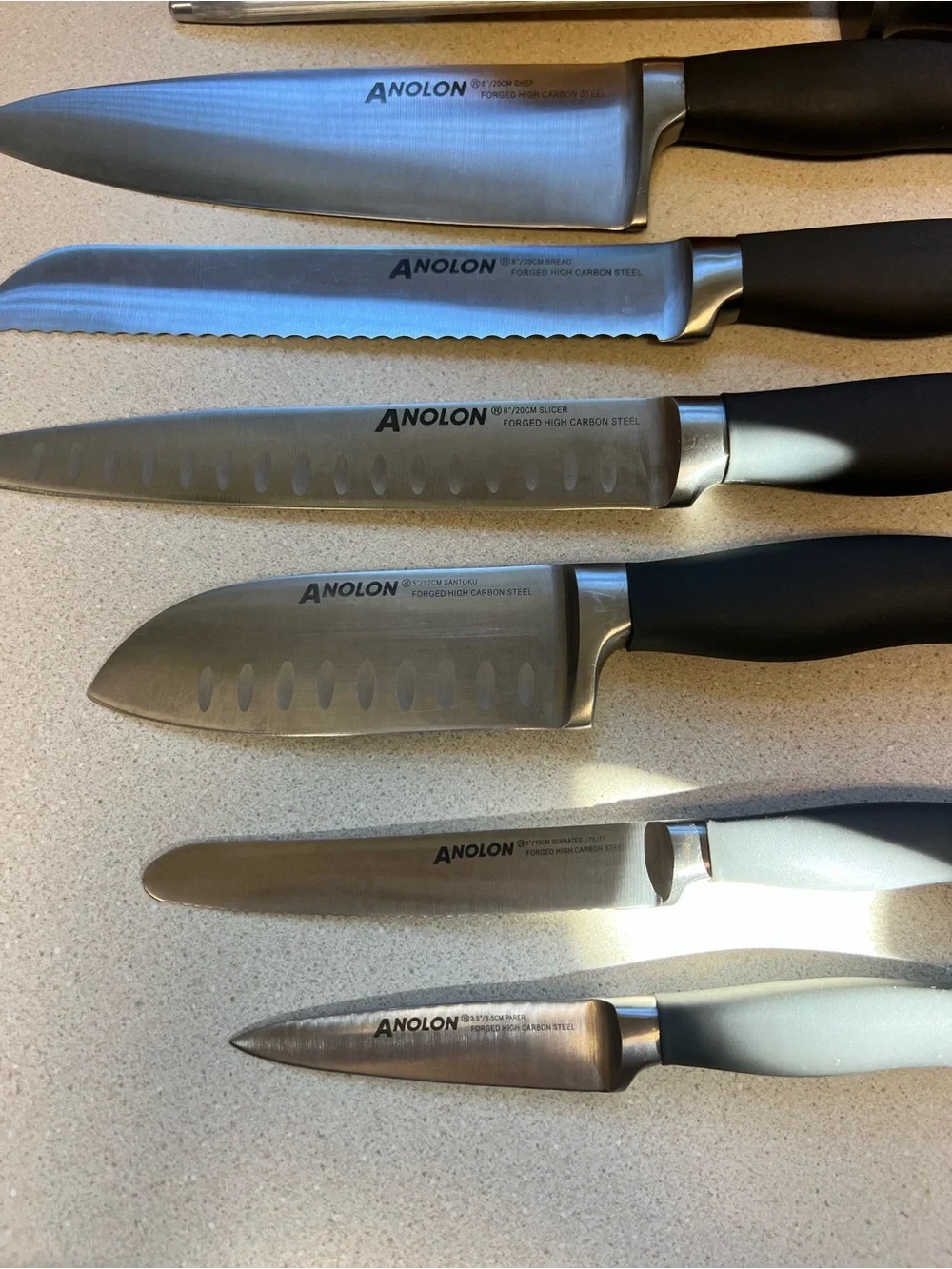 Anolon Advanced SureGrip Forged High Carbon Steel 15 Pc Knife Block Set